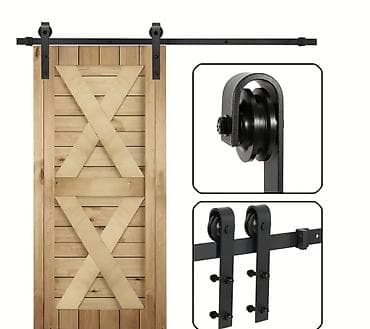Set okova za klizna vrata (barn door stil) – 183 cm / 72 in - na lalafo.rs — 2 Set okova za klizna vrata (barn door stil) – 183 cm / 72 in - — 2