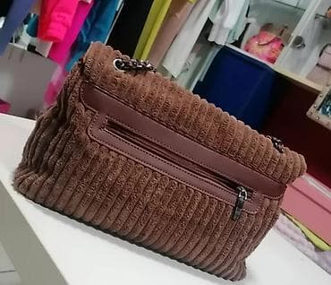 Ženska torba preko ramena u toploj braon boji. - Teksturiran, rebrast na lalafo.rs — 4 Ženska torba preko ramena u toploj braon boji. - Teksturiran, rebrast — 4