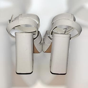 Sandale na debelu štiklu – bela boja - Model: otvorene sandale sa na lalafo.rs — 3 Sandale na debelu štiklu – bela boja - Model: otvorene sandale sa — 3