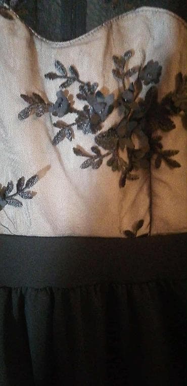 Elegantna haljina bez rukava, crno–siva kombinacija. - Gornji deo na lalafo.rs — 3 Elegantna haljina bez rukava, crno–siva kombinacija. - Gornji deo — 3