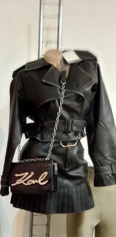 Karl Lagerfeld kroko, crna ženska torbica preko ramena sa lancem i na lalafo.rs — 2 Karl Lagerfeld kroko, crna ženska torbica preko ramena sa lancem i — 2