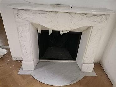 Obloga za kamin. Beli rucno klesani mermer u odlicnom stanju. Za na lalafo.rs — 1 Obloga za kamin. Beli rucno klesani mermer u odlicnom stanju. Za — 1