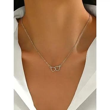 Ogrlica sa dva isprepletena srca - Dizajn: nežan privesak sa dva na lalafo.rs — 1 Ogrlica sa dva isprepletena srca - Dizajn: nežan privesak sa dva — 1