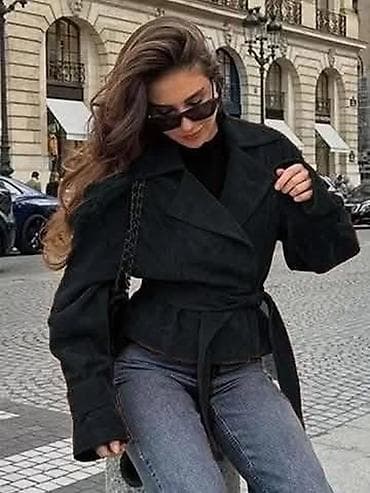 💫Ženska jakna/blejzer od mekane brušene eko-kože sa pojasom - Kroj na lalafo.rs — 7 💫Ženska jakna/blejzer od mekane brušene eko-kože sa pojasom - Kroj — 7