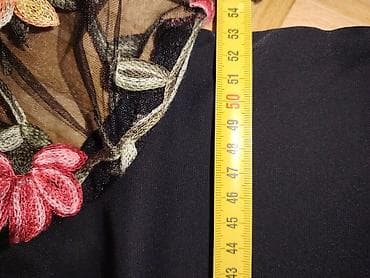 Women's Clothing: Elegantna crna haljina sa prozirnim rukavima i izvezenim cvetnim at lalafo.rs — 3 Women's Clothing: Elegantna crna haljina sa prozirnim rukavima i izvezenim cvetnim — 3