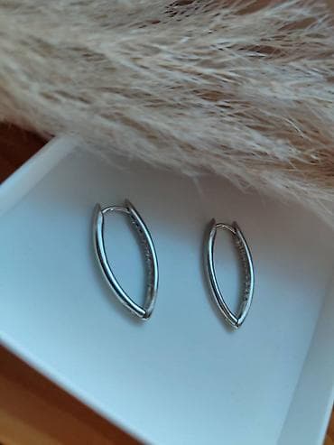 Posrebrene minđuše - Dizajn: izdužena marquise/ovalna forma sa na lalafo.rs — 4 Posrebrene minđuše - Dizajn: izdužena marquise/ovalna forma sa — 4