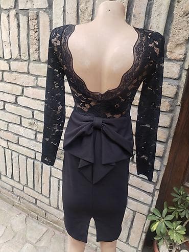 Women's Clothing: Elegantna crna haljina – veličina S (kao nova) - Kroj: uska midi at lalafo.rs — 1 Women's Clothing: Elegantna crna haljina – veličina S (kao nova) - Kroj: uska midi — 1