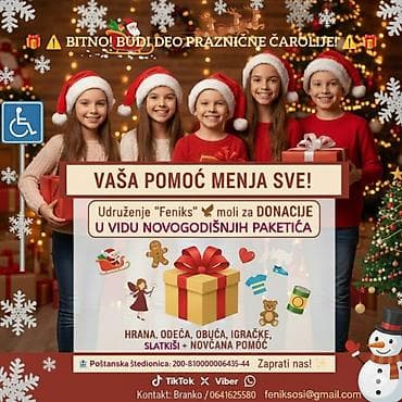 Humanitarna akcija – Donacije za novogodišnje paketiće Udruženje na lalafo.rs Humanitarna akcija – Donacije za novogodišnje paketiće Udruženje