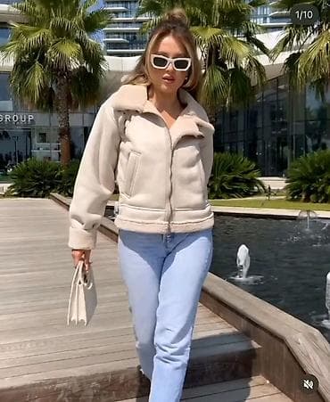 Ženska jakna od veštačkog krzna (teddy/shearling stil) u krem/bež na lalafo.rs — 1 Ženska jakna od veštačkog krzna (teddy/shearling stil) u krem/bež — 1
