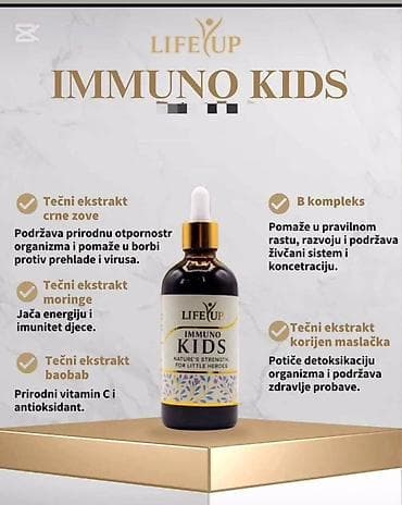 Beauty & Care: LifeUp prirodni dodaci ishrani – Immuno Kids, Reset i Rise - Immuno at lalafo.rs — 6 Beauty & Care: LifeUp prirodni dodaci ishrani – Immuno Kids, Reset i Rise - Immuno — 6