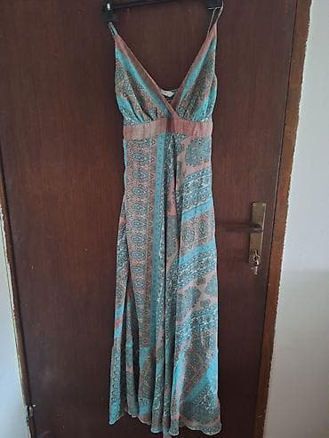 Haljina dugačka šarena satenska na lalafo.rs — 1 Haljina dugačka šarena satenska — 1