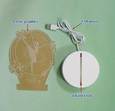 LED noćna lampa – balerina (akrilni 3D motiv) - Dekorativna sto(D)na na lalafo.rs — 3 LED noćna lampa – balerina (akrilni 3D motiv) - Dekorativna sto(D)na — 3