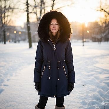 Ženska zimska parka jakna - Boja: tamnoplava - Dužina: do sredine na lalafo.rs Ženska zimska parka jakna - Boja: tamnoplava - Dužina: do sredine