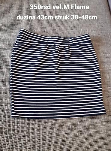 Pruge suknja Flame, veličina M. Tamnoplava sa belim horizontalnim na lalafo.rs — 1 Pruge suknja Flame, veličina M. Tamnoplava sa belim horizontalnim — 1