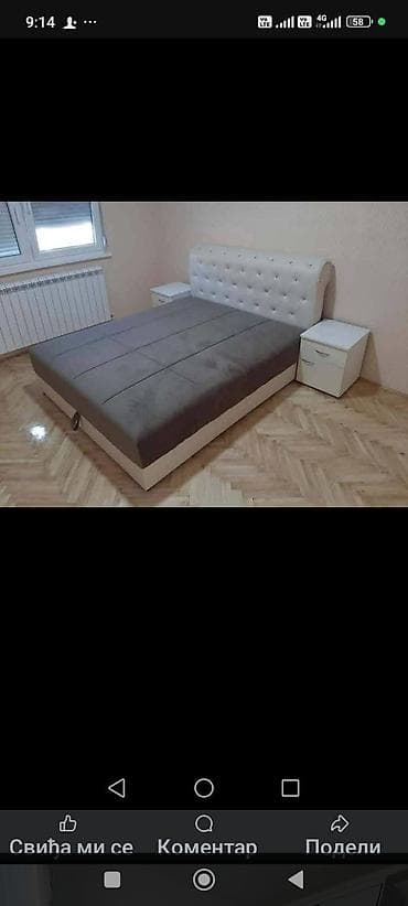 Bračni krevet sa uzglavljem, dimenzije 200 × 160 cm. - Tapacirano na lalafo.rs — 4 Bračni krevet sa uzglavljem, dimenzije 200 × 160 cm. - Tapacirano — 4