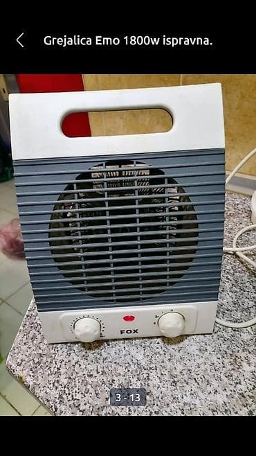 Irons: Grejalica duvaljka 2 brzine plus ventilator Fox 2000w. dobra. Veća at lalafo.rs — 9 Irons: Grejalica duvaljka 2 brzine plus ventilator Fox 2000w. dobra. Veća — 9