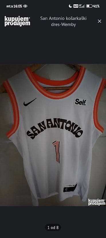 San Antonio košarkaški dres – Wemby, broj 1. -XL veličina. - Boja na lalafo.rs San Antonio košarkaški dres – Wemby, broj 1. -XL veličina. - Boja