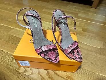 Ženske sandale na štiklu – zmijski print, ružičasto-crna kombinacija na lalafo.rs — 1 Ženske sandale na štiklu – zmijski print, ružičasto-crna kombinacija — 1