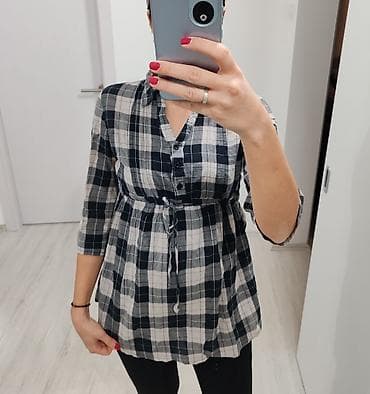 Kvalitetna karirana košulja-tunika, rukavi 3/4, mogu da se podese da na lalafo.rs — 1 Kvalitetna karirana košulja-tunika, rukavi 3/4, mogu da se podese da — 1