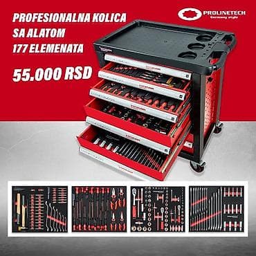 Profesionalna kolica sa alatom – 177 elemenata (PROLINETECH, Germany na lalafo.rs — 1 Profesionalna kolica sa alatom – 177 elemenata (PROLINETECH, Germany — 1