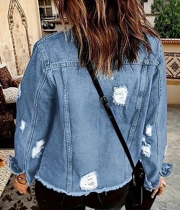 4XL Moderna ženska teksas jakna u ispranoj svetloplavoj nijansi na lalafo.rs — 2 4XL Moderna ženska teksas jakna u ispranoj svetloplavoj nijansi — 2