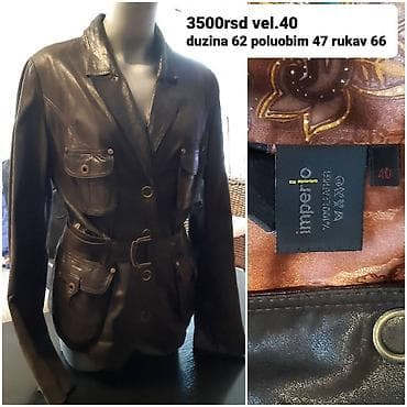 Ženska kožna jakna Imperio by Veronica - Veličina: 40 - Dimenzije na lalafo.rs — 1 Ženska kožna jakna Imperio by Veronica - Veličina: 40 - Dimenzije — 1