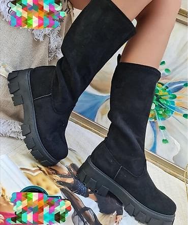 High boots, 38, color - Black at lalafo.rs — 2 High boots, 38, color - Black — 2