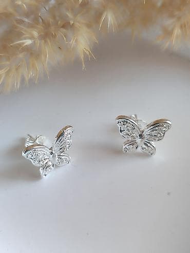 Earrings: Minđuše “leptirići” – srebro 925 (žig 925) - Materijal: srebro 925 at lalafo.rs — 3 Earrings: Minđuše “leptirići” – srebro 925 (žig 925) - Materijal: srebro 925 — 3