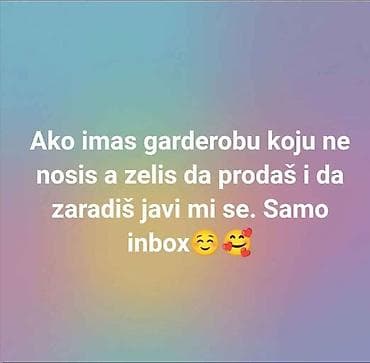 Moja usluga da prodajem vasu garderobu je 500 dinara mesecno vase je na lalafo.rs Moja usluga da prodajem vasu garderobu je 500 dinara mesecno vase je