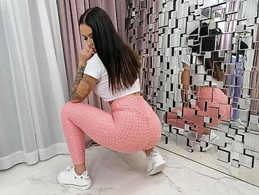 Leggings, Bike shorts: Teksturirane sportske helanke visokog struka - Model: push-up/šablon at lalafo.rs — 2 Leggings, Bike shorts: Teksturirane sportske helanke visokog struka - Model: push-up/šablon — 2