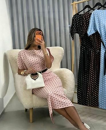 cista koza broj: Ženska midi haljina sa tufnama - Kroj: ravna silueta do sredine na lalafo.rs — 2 cista koza broj: Ženska midi haljina sa tufnama - Kroj: ravna silueta do sredine — 2