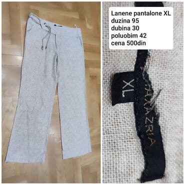 Pantalone: XL, Visok struk, Ravne nogavice na lalafo.rs Pantalone: XL, Visok struk, Ravne nogavice