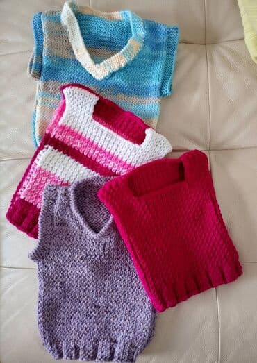 Suknje: Prsluk novi dečiji ručno pleteni vel 2, obim ispod pazuha 44 cm na lalafo.rs — 9 Suknje: Prsluk novi dečiji ručno pleteni vel 2, obim ispod pazuha 44 cm — 9