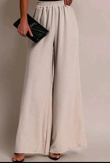 Personal Items: Ženske široke pantalone sa visokim strukom - Kroj: palazzo/široke at lalafo.rs — 1 Personal Items: Ženske široke pantalone sa visokim strukom - Kroj: palazzo/široke — 1