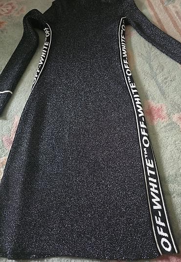 OFF-WHITE original haljina, sa srebrnim nitima, rolka, sa strane pise na lalafo.rs — 1 OFF-WHITE original haljina, sa srebrnim nitima, rolka, sa strane pise — 1