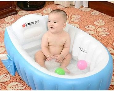 Надувна када за купање, дебела ПВЦ преносива када за купање за децу и na lalafo.rs — 1 Надувна када за купање, дебела ПВЦ преносива када за купање за децу и — 1