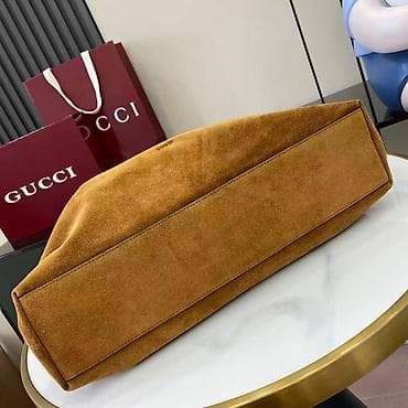 Velika ženska torba od brušene kože (mokasina braon ton), sa širokim at lalafo.rs — 5 Velika ženska torba od brušene kože (mokasina braon ton), sa širokim — 5