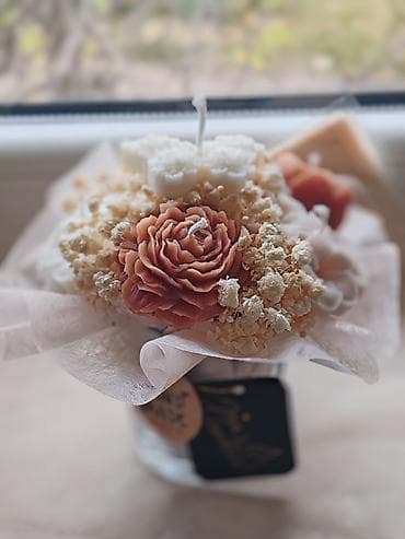 Dekorativna sveća – cvetni buket od voska - Ručno rađena sveća na lalafo.rs — 1 Dekorativna sveća – cvetni buket od voska - Ručno rađena sveća — 1