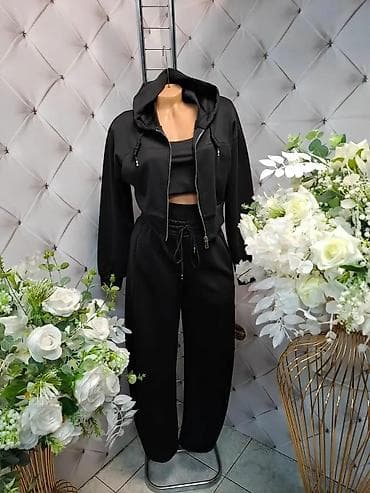 Ženski trodelni komplet trenerke - Sastav: mekani pamučni duks na lalafo.rs Ženski trodelni komplet trenerke - Sastav: mekani pamučni duks