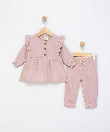 eko koza sa: Dečiji komplet za devojčice – bluza i pantalone - Boja: puder-roze - na lalafo.rs — 1 eko koza sa: Dečiji komplet za devojčice – bluza i pantalone - Boja: puder-roze - — 1