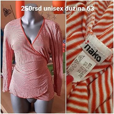 kom sa etiketom: Prugasta unisex bluza na preklop - Brend: Mako - Model: bluza na at lalafo.rs — 2 kom sa etiketom: Prugasta unisex bluza na preklop - Brend: Mako - Model: bluza na — 2