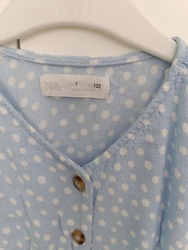 Kids' Clothes: Dečija haljina svetloplave boje sa belim tačkama. Haljina ima V izrez at lalafo.rs — 2 Kids' Clothes: Dečija haljina svetloplave boje sa belim tačkama. Haljina ima V izrez — 2