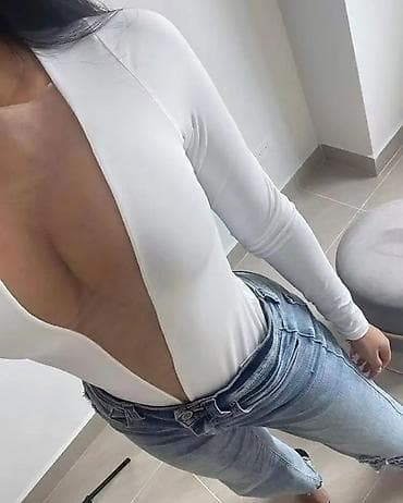 Ženski bodi sa dubokim V izrezom i dugim rukavima - Model: 30122 - na lalafo.rs — 1 Ženski bodi sa dubokim V izrezom i dugim rukavima - Model: 30122 - — 1