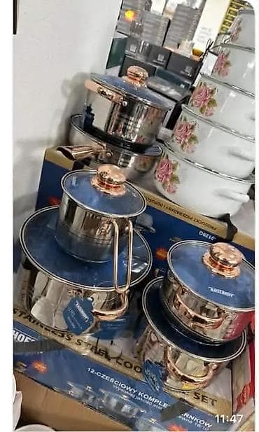 Set posuđa od nerđajućeg čelika – 12 delova - Kompletnan set lonaca i na lalafo.rs — 1 Set posuđa od nerđajućeg čelika – 12 delova - Kompletnan set lonaca i — 1