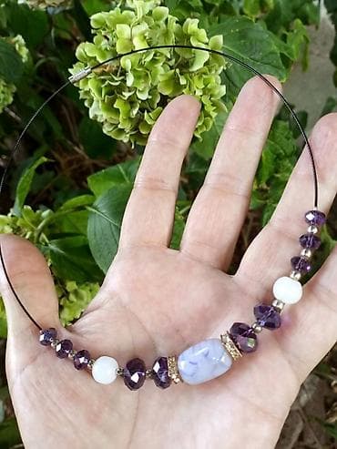 Ogrlica poludrago kamenje kristali Ogrlica poludrago kamenje, Kvarc i na lalafo.rs — 2 Ogrlica poludrago kamenje kristali Ogrlica poludrago kamenje, Kvarc i — 2