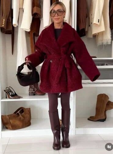 Ženski kaputi – modeli sa pojasom - Krojevi: midi crni kaput sa rever na lalafo.rs — 2 Ženski kaputi – modeli sa pojasom - Krojevi: midi crni kaput sa rever — 2