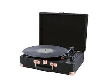Prenosni gramofon u koferu - Retro dizajn u stilu kofera, crna na lalafo.rs Prenosni gramofon u koferu - Retro dizajn u stilu kofera, crna