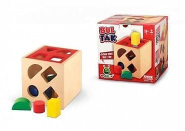 Drvena edukativna igračka – kocka za ubacivanje oblika (Bul-Tak) - na lalafo.rs Drvena edukativna igračka – kocka za ubacivanje oblika (Bul-Tak) -
