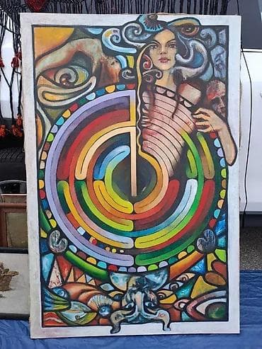 Ulje na platnu, bez potpisa. Dimenzija 135x90cm na lalafo.rs — 1 Ulje na platnu, bez potpisa. Dimenzija 135x90cm — 1
