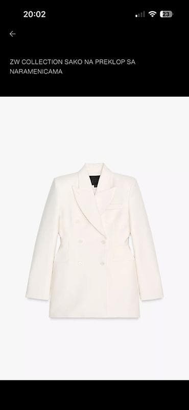 kom sa etiketom: ZW Collection ženski sako na preklop sa naramenicama. Sako Zara at lalafo.rs — 1 kom sa etiketom: ZW Collection ženski sako na preklop sa naramenicama. Sako Zara — 1